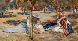 Janis Rozentāls. "Rudens saulē" ("Parkā"). 1903–1905. Audekls, eļļa. LNMM kolekcija.