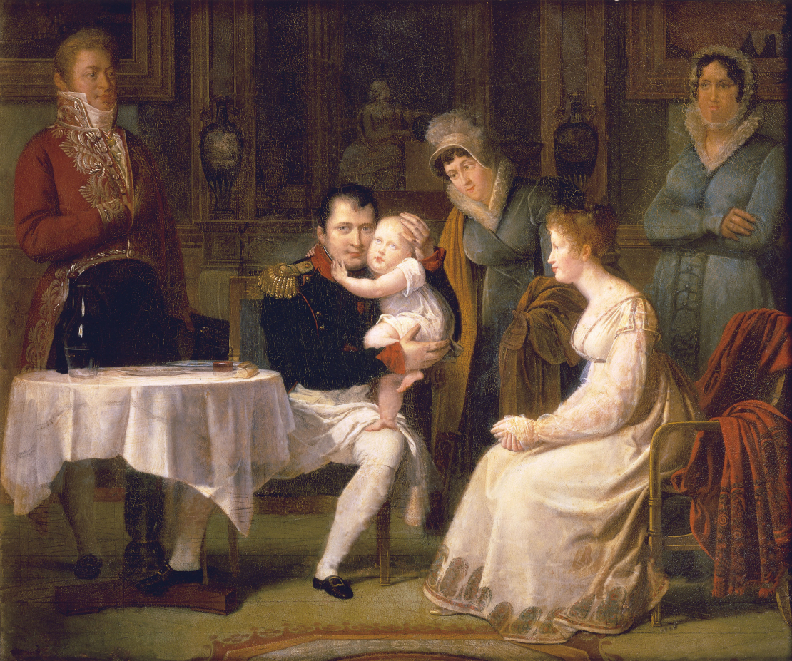 Napoleons Bonaparts ar mazo Romas karali un viņa māti Mariju Luīzi, 1812, 