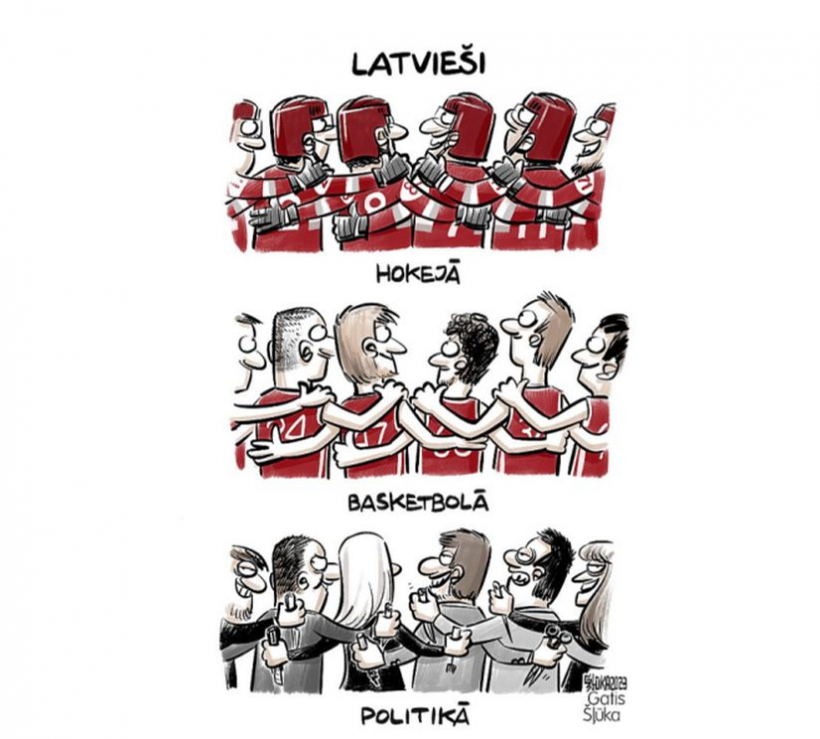 Zīmē Gatis Šļūka. Latvieši...