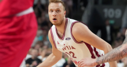 Latvijas vīriešu basketbola valstsvienības spēlētājs Artūrs Strautiņš.