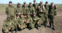 Mobilizētie krievu karavīri. 