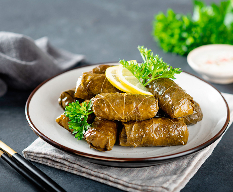 Dolmas ar gaļu.