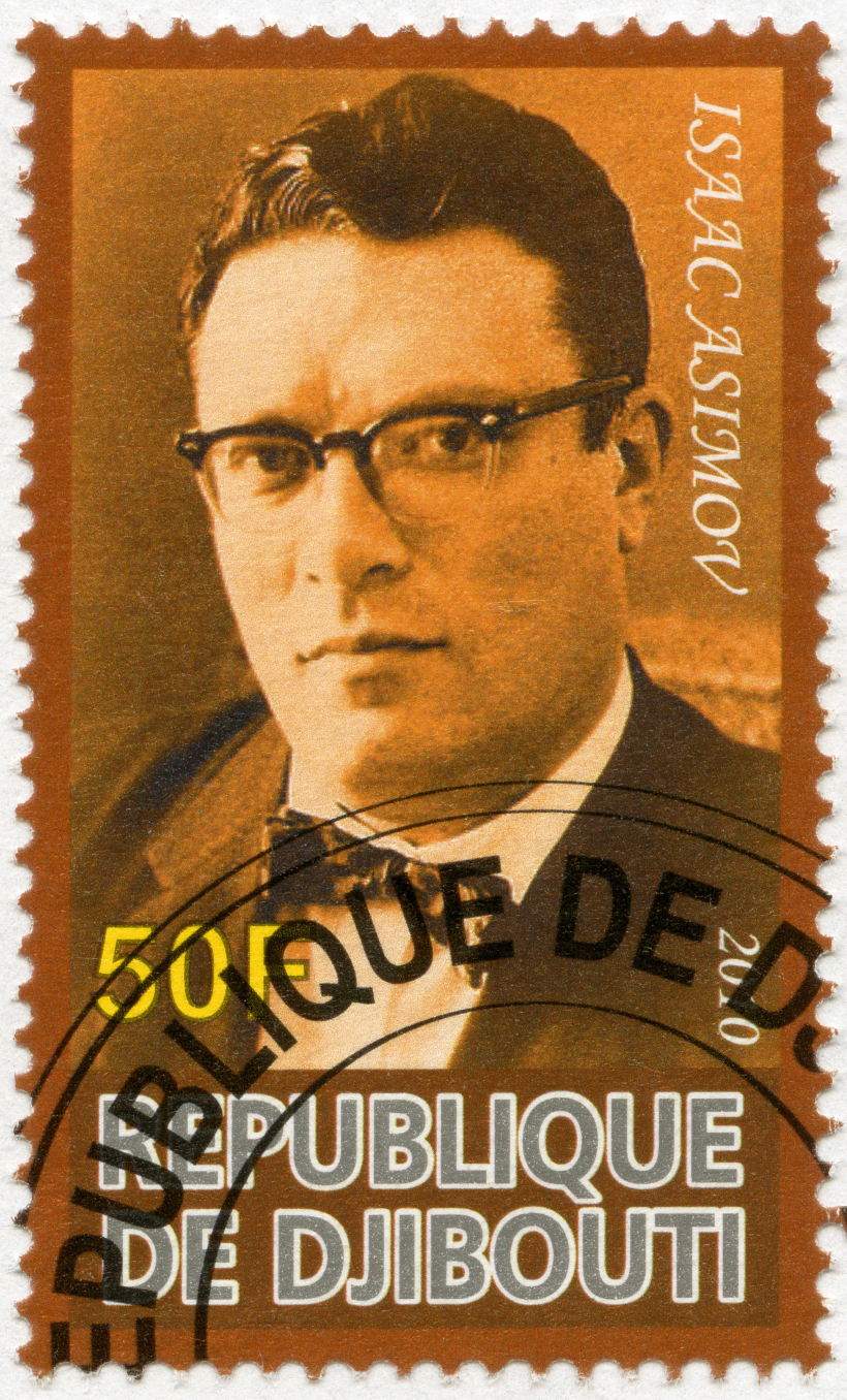 Aizeka Azimova atceres pastmarka.