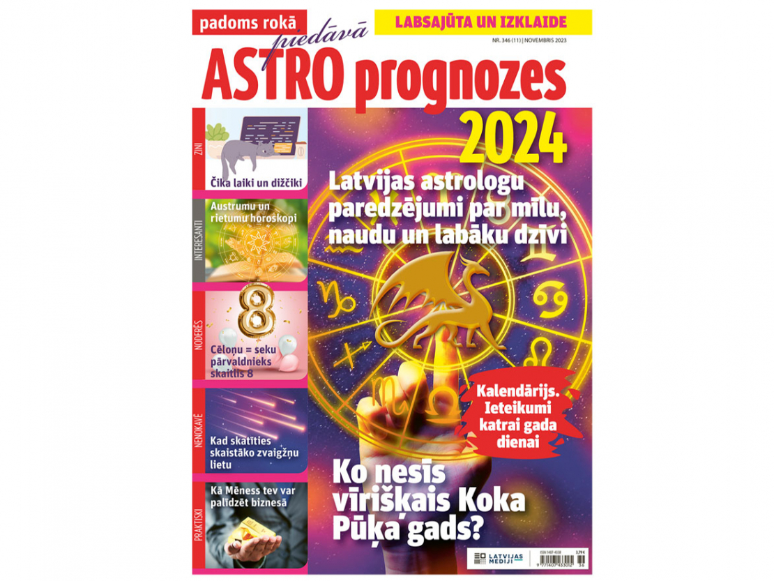 "Padoms Rokā" novembra izdevums "Astro Prognozes 2024".