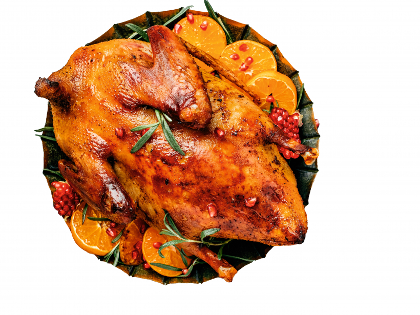 Nobeigumā var pārkaisīt pārslu sāli, lai ir garšu saspēle ar saldeno un kraukšķīgo pīles cepeša ādiņu.