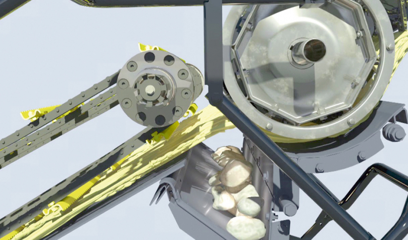 'New Holland Dynamic feed' sistēma.