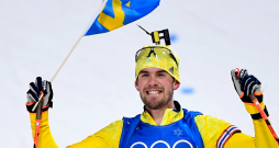 Zviedru biatlonists Frēdriks Lindstrems. Ilustratīvs attēls.