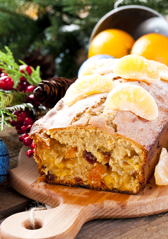 Ziemassvētku kēkss ar brendiju.