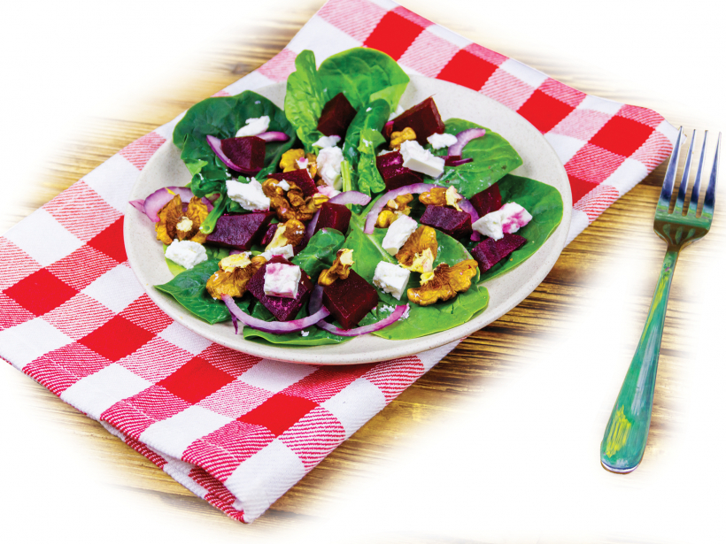 Siltie biešu salāti.