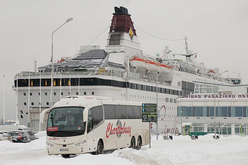 Rīgas ostā piestājis 12 klāju pasažieru kuģis “Viking Cinderella”.
