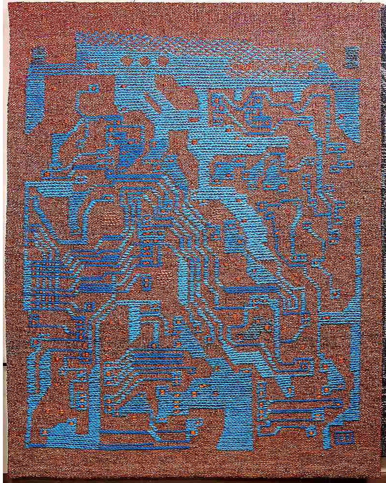 Egils Rozenbergs. "Lēni zūdošais maigums." 2018. Sintētika, kapars, 305 X245 cm.