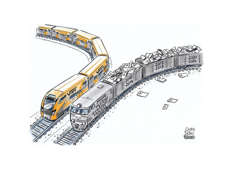 Zīmē Gatis Šļūka. Ilgi gaidītie vilcieni ir klāt!