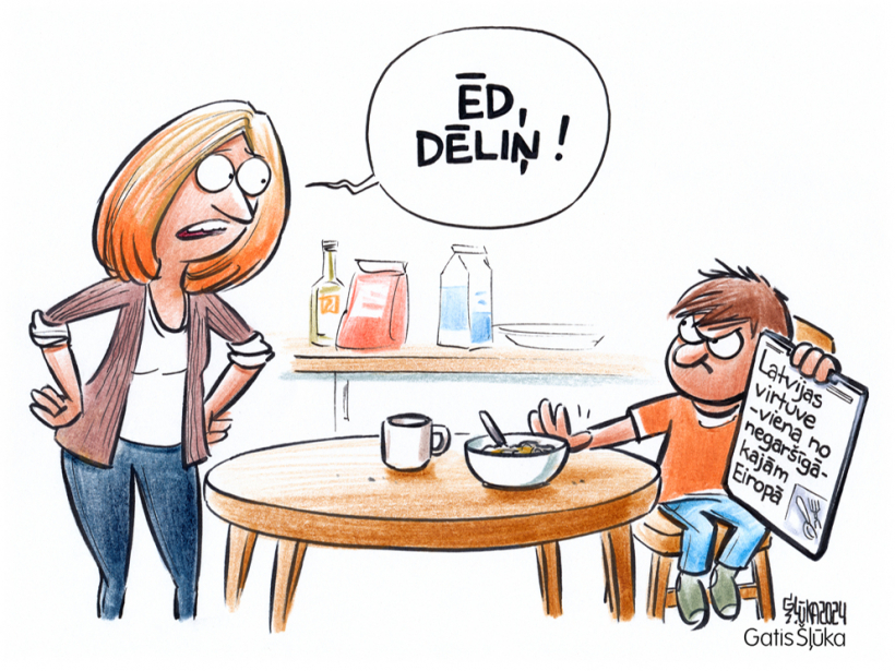 Zīmē Gatis Šļūka. Virtuve.