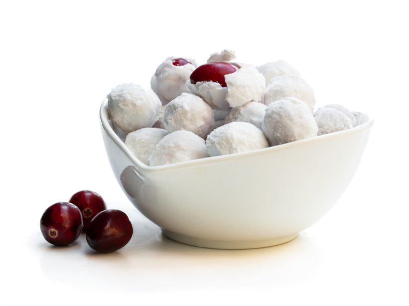 Dzērvenes pūdercukurā.