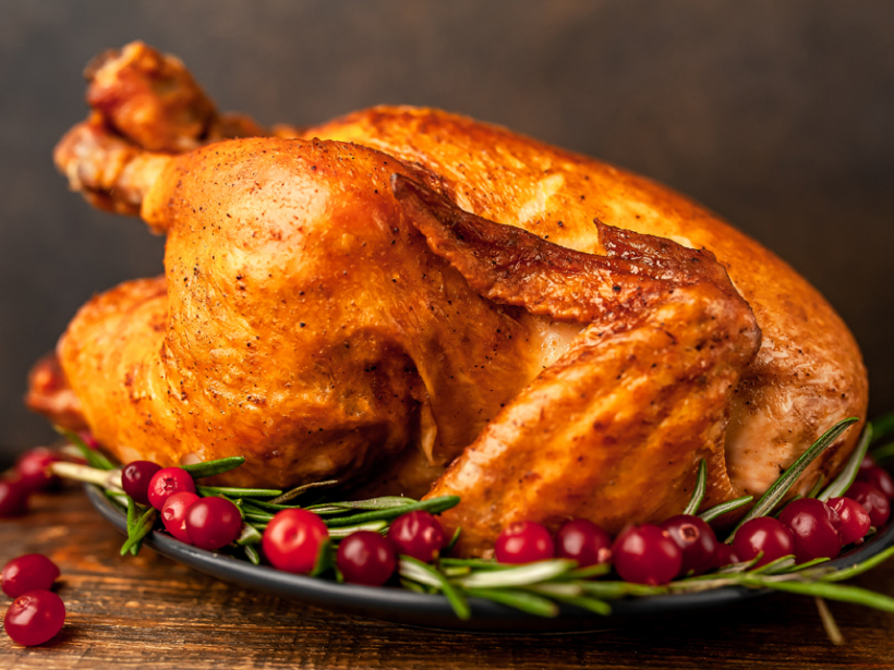 Dzērvenēs marinēta vista.