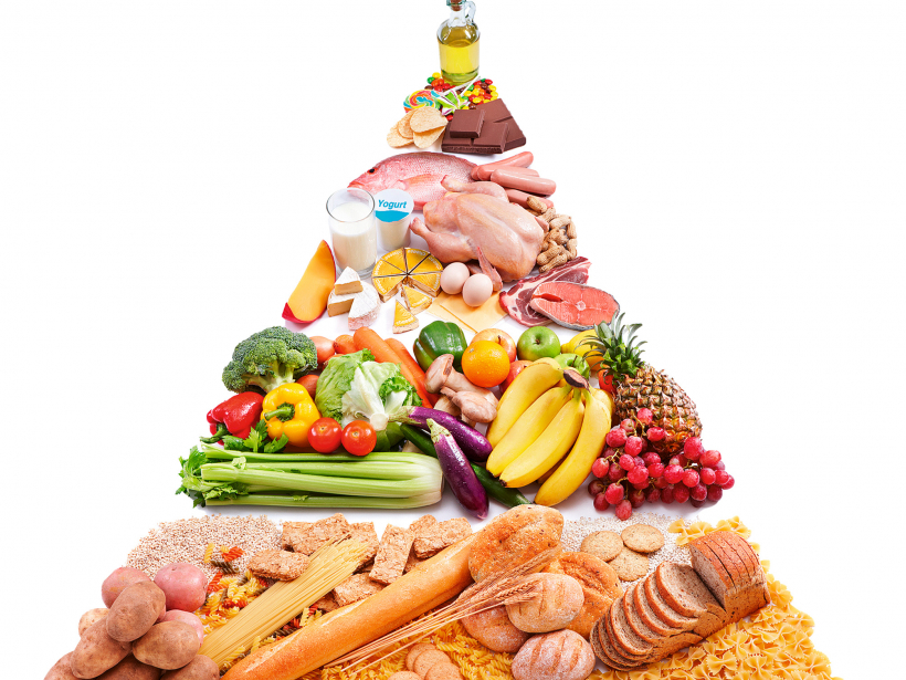 Veselīga uztura piramīdas pamatu veido produkti, kas ikdienas ēdienkartē jāiekļauj visvairāk. Tie, kas atrodas piramīdas augšdaļā, arī nepieciešami, bet ne tādā daudzumā.