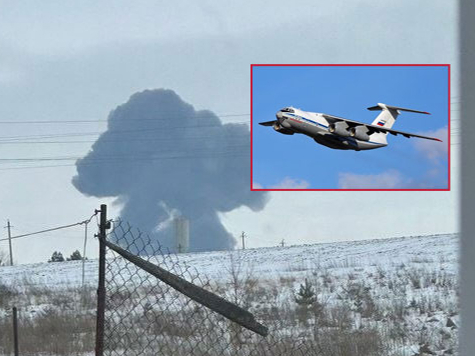 Krievijas Belgorodas apgabalā nogāzusies militārā lidmašīna "IL-76".