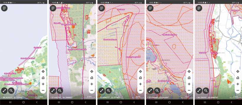 DAP vides aizsardzības teritorijas