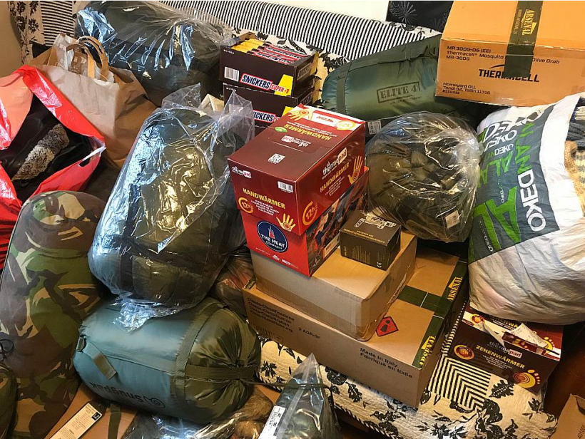 Tipisks skats latviešu brīvprātīgā dzīvoklī pirms brauciena uz Ukrainu.