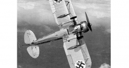 Latvijas kara aviācijas "Gloster Gladiator" 30. gadu beigās.