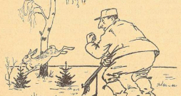 Ilustrācija izdevumā "Mednieks un Makšķernieks", 1939. gada 1. februāris.