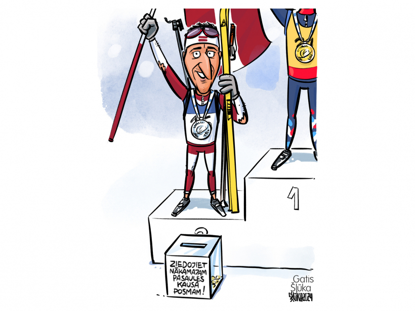 Zīmē Gatis Šļūka. Ziedojums.