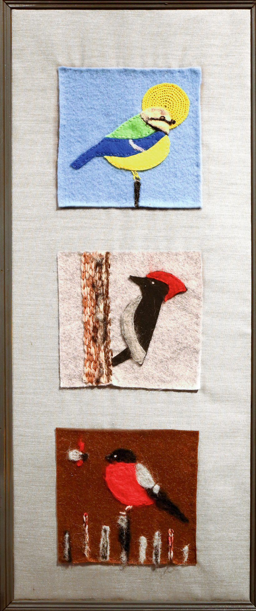 Mozaīka ar putniem.