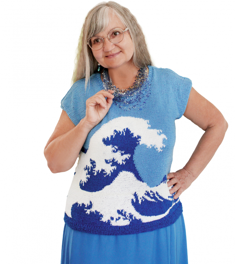 Džemperis ar jūras vilni.