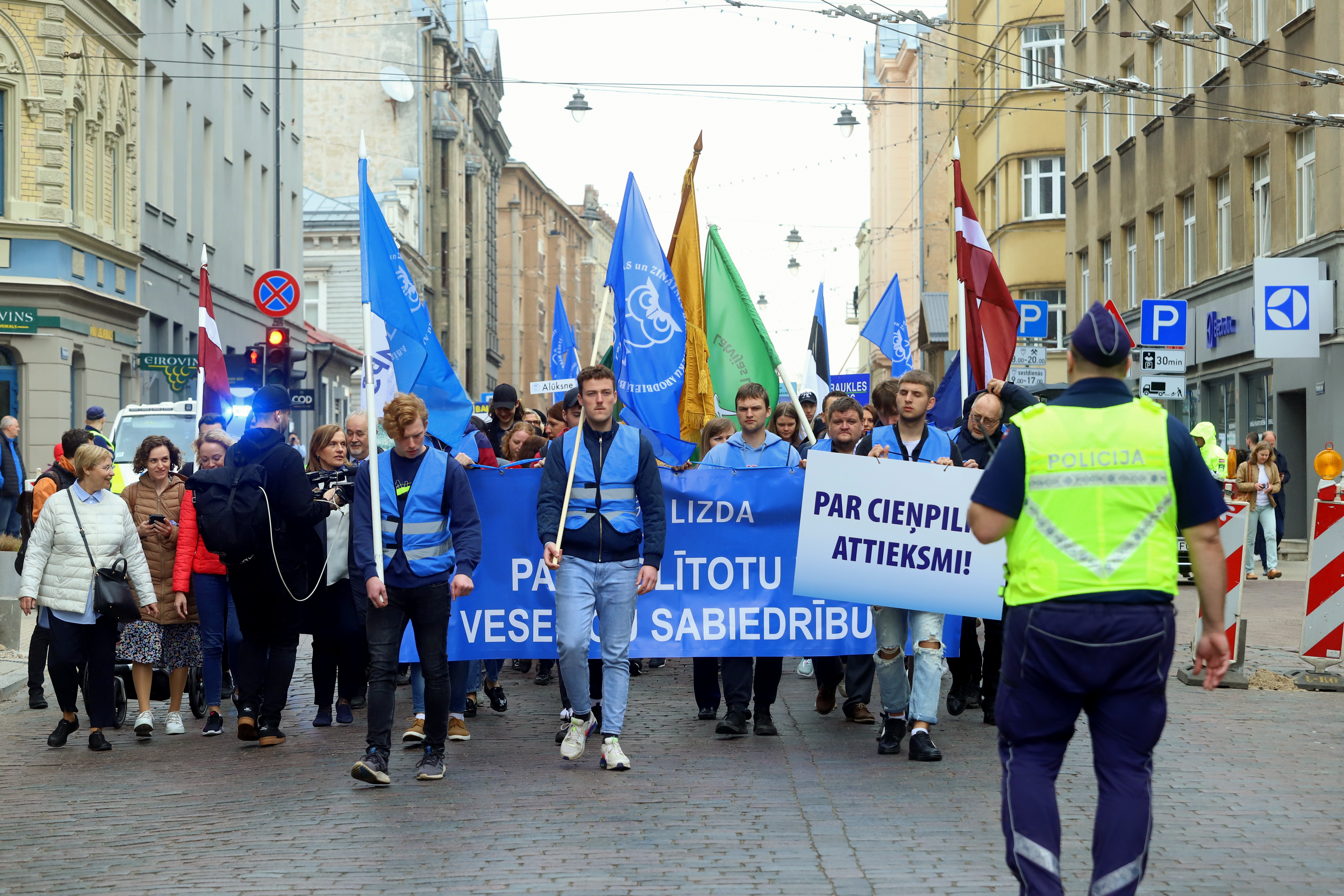 LIZDA rīkotais protesta gājiens.