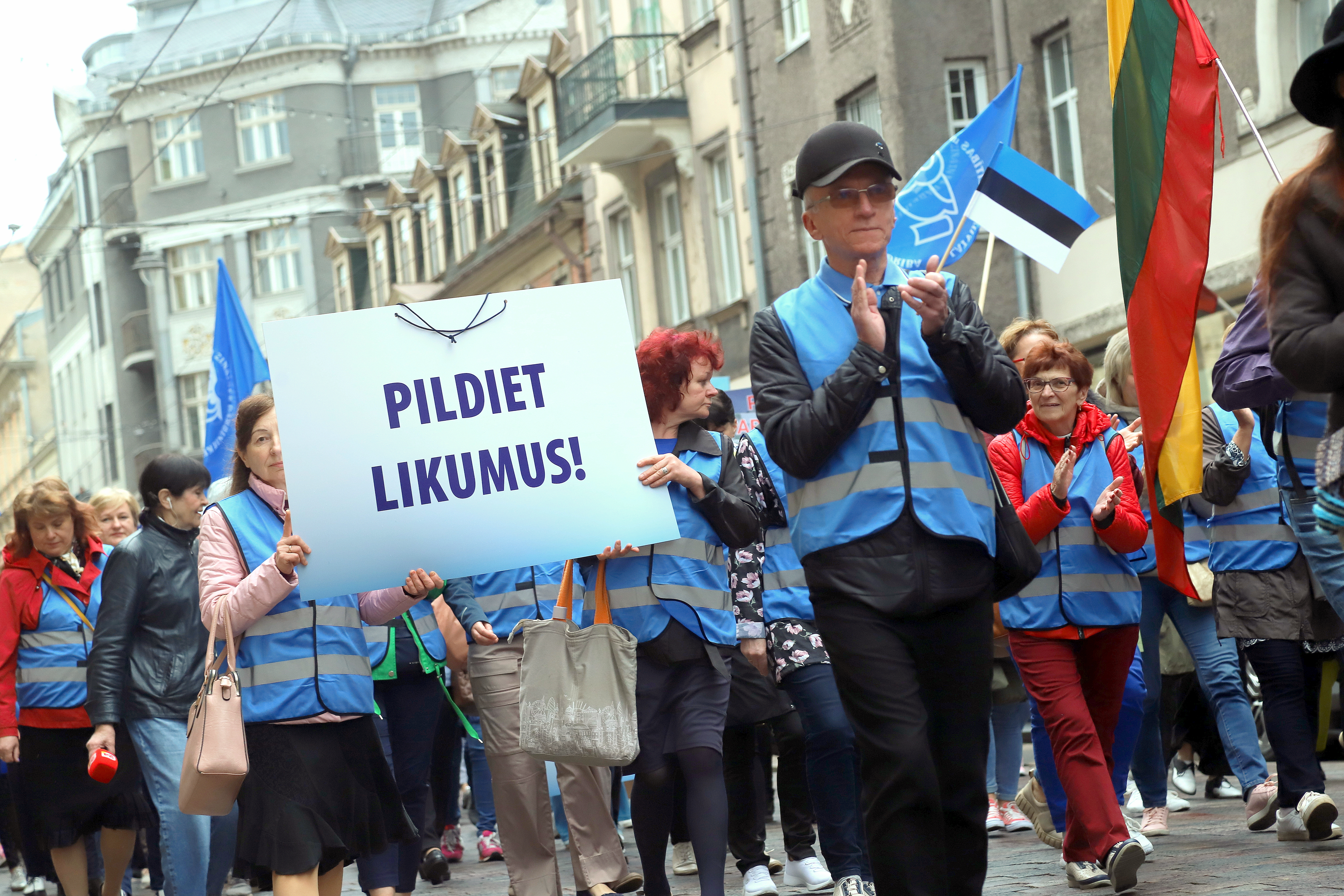 LIZDA rīkotais protesta gājiens.