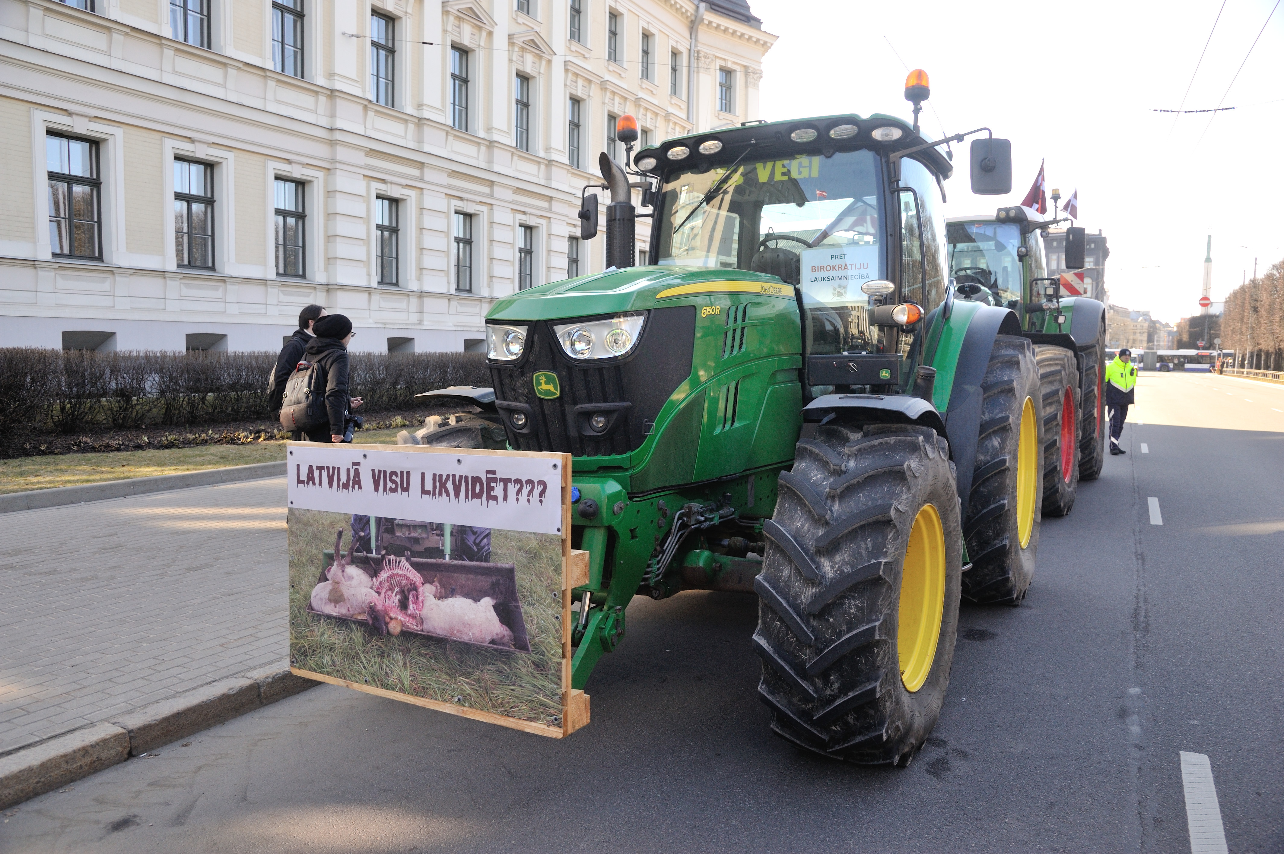 Lauksaimnieku protesti Rīgā. 